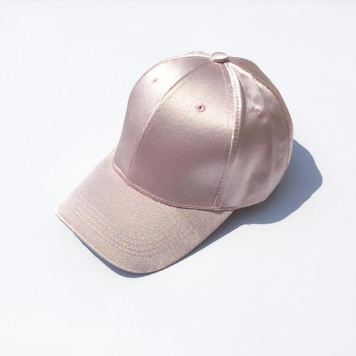 Baseball Cap Hat For Women Satin Sold Baseball Cap Snapback Casual Cap-Hats-Arimonz-Arimonz