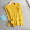 Basic V-neck Solid Sweater Pullover Women Female Knitted Sweater-Pullovers-Arimonz-Arimonz