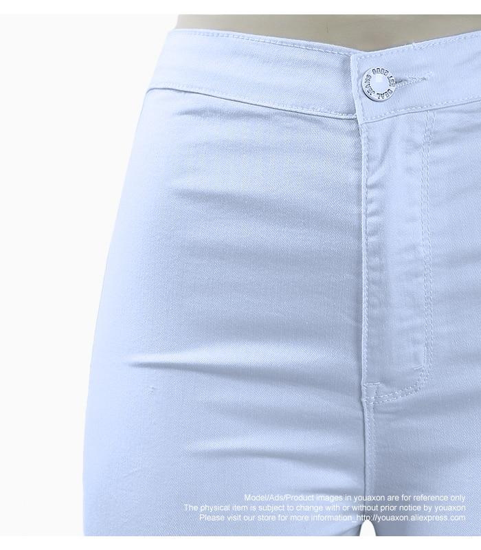 Basic White High Waist Skinny Jean-Skinny Jeans-Arimonz-Arimonz