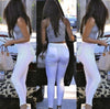 Basic White High Waist Skinny Jean-Skinny Jeans-Arimonz-Arimonz