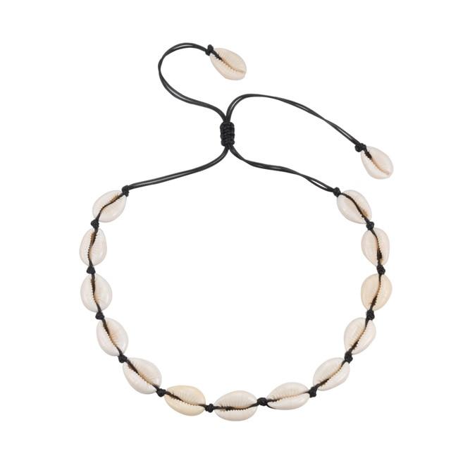 Beach Seashell Choker Beaded Necklace-Necklaces-Arimonz-11-Arimonz