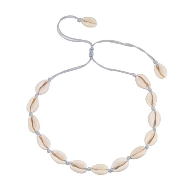Beach Seashell Choker Beaded Necklace-Necklaces-Arimonz-12-Arimonz