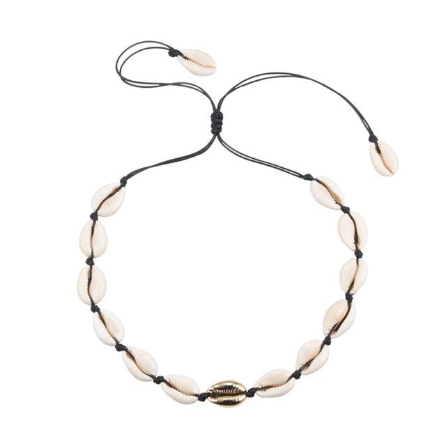 Beach Seashell Choker Beaded Necklace-Necklaces-Arimonz-16-Arimonz