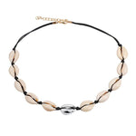 Beach Seashell Choker Beaded Necklace-Necklaces-Arimonz-23-Arimonz