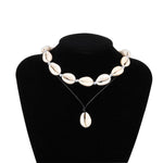 Beach Seashell Choker Beaded Necklace-Necklaces-Arimonz-Arimonz