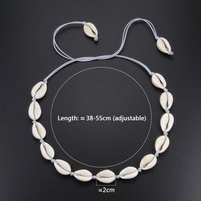 Beach Seashell Choker Beaded Necklace-Necklaces-Arimonz-Arimonz