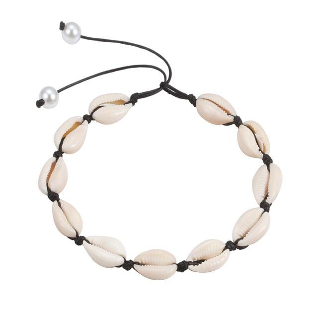Beach Seashell Choker Beaded Necklace-Necklaces-Arimonz-9-Arimonz