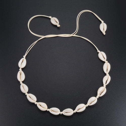 Beach Seashell Choker Beaded Necklace-Necklaces-Arimonz-Arimonz