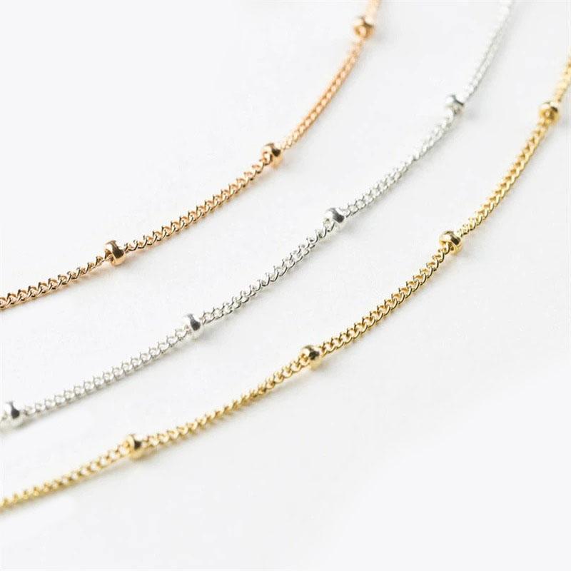 Bead Chain Necklace Choker Necklace Chain Necklace For Women-Necklaces-Arimonz-Arimonz
