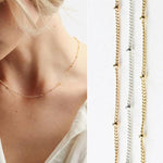 Bead Chain Necklace Choker Necklace Chain Necklace For Women-Necklaces-Arimonz-Arimonz