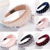 Beaded Thick Velvet Headband-Hair Accessories-Arimonz-Arimonz