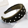 Beaded Thick Velvet Headband-Hair Accessories-Arimonz-dark green-Arimonz