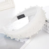 Beaded Thick Velvet Headband-Hair Accessories-Arimonz-white-Arimonz