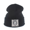 Beanie Wolf Embroidery Winter Hats Knitted Beanies For Women-Hats-Arimonz-Arimonz