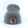Beanie Wolf Embroidery Winter Hats Knitted Beanies For Women-Hats-Arimonz-eagle gray-Arimonz