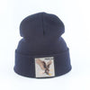 Beanie Wolf Embroidery Winter Hats Knitted Beanies For Women-Hats-Arimonz-eagle navy-Arimonz