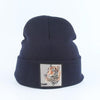 Beanie Wolf Embroidery Winter Hats Knitted Beanies For Women-Hats-Arimonz-tiger navy-Arimonz
