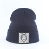 Beanie Wolf Embroidery Winter Hats Knitted Beanies For Women-Hats-Arimonz-wolf navy-Arimonz