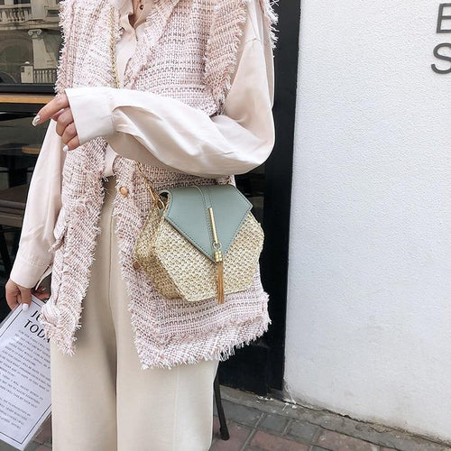 Bella Handmade Woven Rattan Bag-Handbags-Arimonz-Arimonz