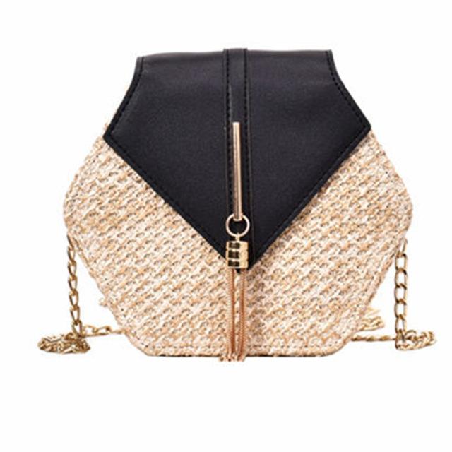 Bella Handmade Woven Rattan Bag-Handbags-Arimonz-Black-Arimonz
