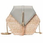 Bella Handmade Woven Rattan Bag-Handbags-Arimonz-Green-Arimonz