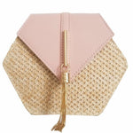 Bella Handmade Woven Rattan Bag-Handbags-Arimonz-Pink-Arimonz