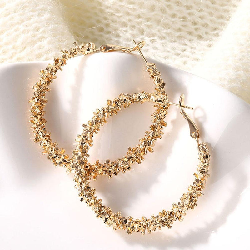Big Circle Round Hoop Earrings-Earrings-Arimonz-Arimonz