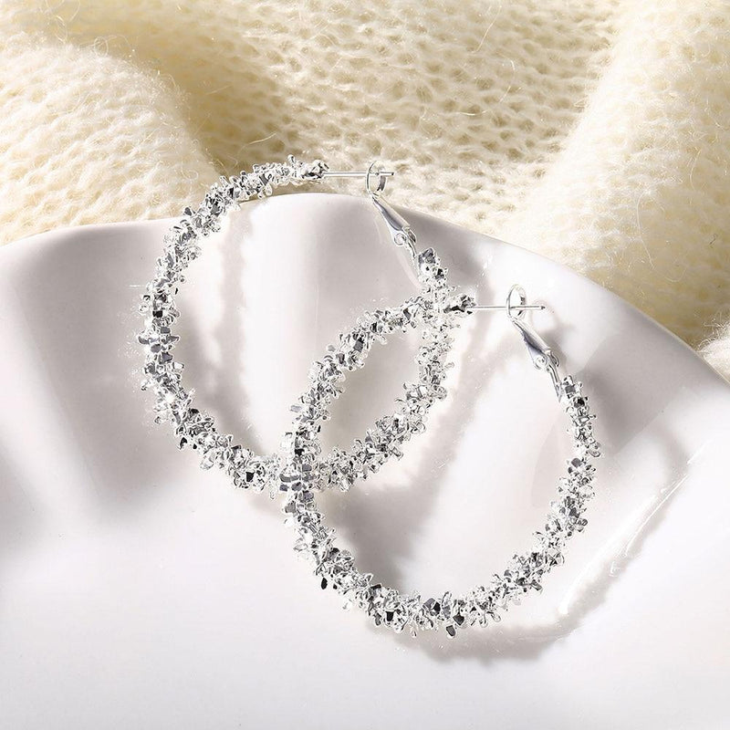 Big Circle Round Hoop Earrings-Earrings-Arimonz-Arimonz
