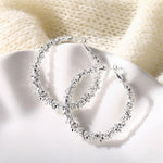Big Circle Round Hoop Earrings-Earrings-Arimonz-Silver-Arimonz