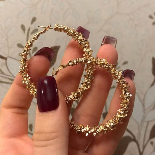 Big Circle Round Hoop Earrings-Earrings-Arimonz-Arimonz