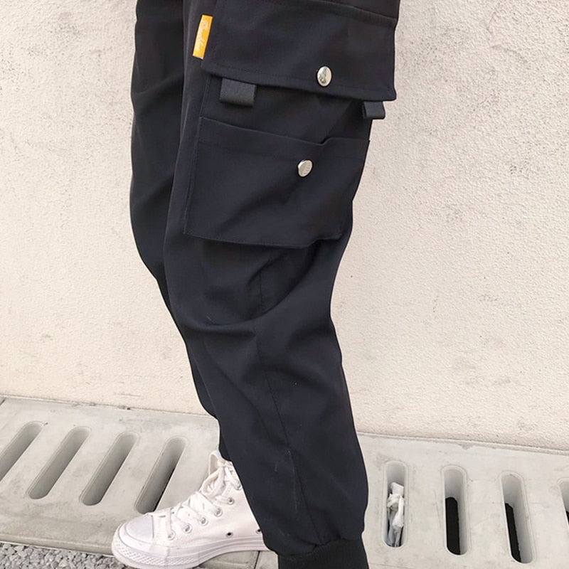 Big Pockets Cargo Pants Women High Waist Loose Streetwear Pants-Pants-Arimonz-Arimonz