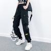 Big Pockets Cargo Pants Women High Waist Loose Streetwear Pants-Pants-Arimonz-Black - Design 1-S-Arimonz