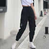 Big Pockets Cargo Pants Women High Waist Loose Streetwear Pants-Pants-Arimonz-Black - Design 3-S-Arimonz