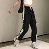 Big Pockets Cargo Pants Women High Waist Loose Streetwear Pants-Pants-Arimonz-Black - Design 4-S-Arimonz