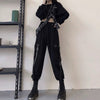 Big Pockets Cargo Pants Women High Waist Loose Streetwear Pants-Pants-Arimonz-Black - Design 6-S-Arimonz