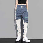 Big Pockets Cargo Pants Women High Waist Loose Streetwear Pants-Pants-Arimonz-Blue - Design 8-S-Arimonz