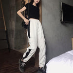 Big Pockets Cargo Pants Women High Waist Loose Streetwear Pants-Pants-Arimonz-White - Design 4-S-Arimonz