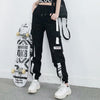 Big Pockets Cargo Pants Women High Waist Loose Streetwear Pants-Pants-Arimonz-White - Design 7-S-Arimonz