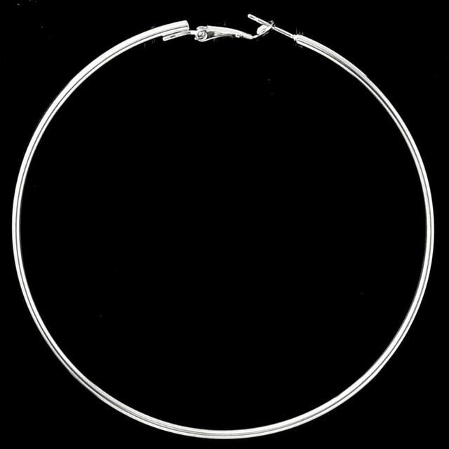 Big Round Hoop Earrings-Earrings-Arimonz-Silver-7cm/2.75inch-Arimonz