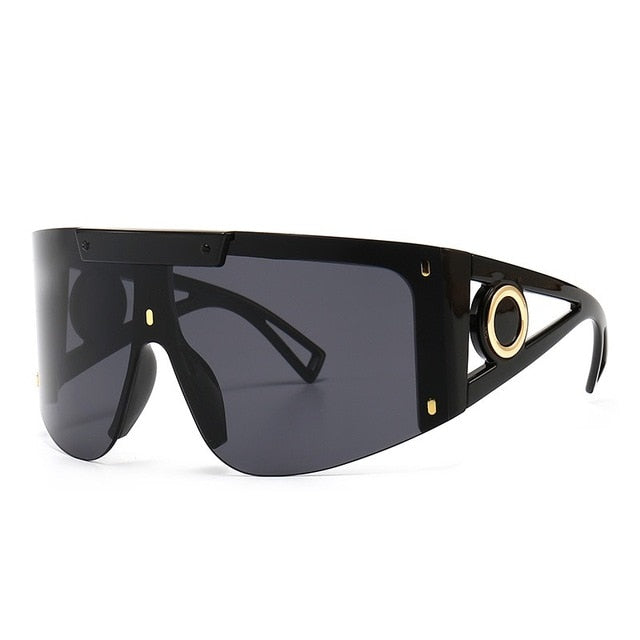 Big Sunglasses Against Wind Sand Box Connected Sunglasses-Sunglasses-Arimonz-Black Black Grey-No glasses box-Arimonz