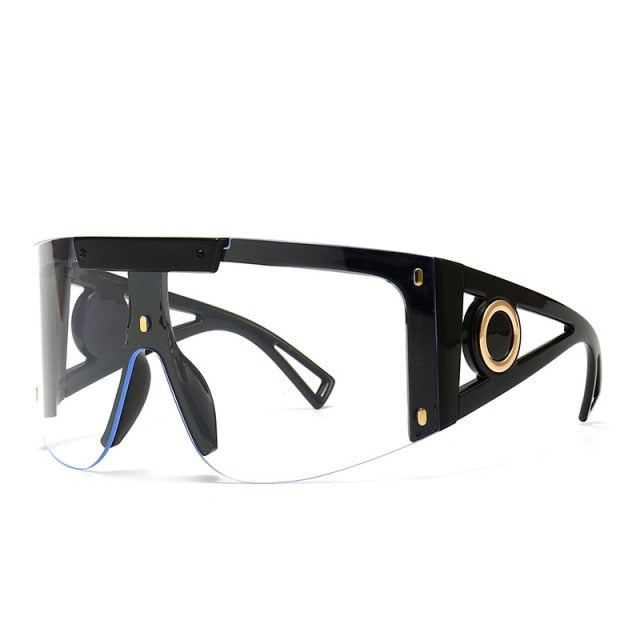 Big Sunglasses Against Wind Sand Box Connected Sunglasses-Sunglasses-Arimonz-Black Transparent-No glasses box-Arimonz