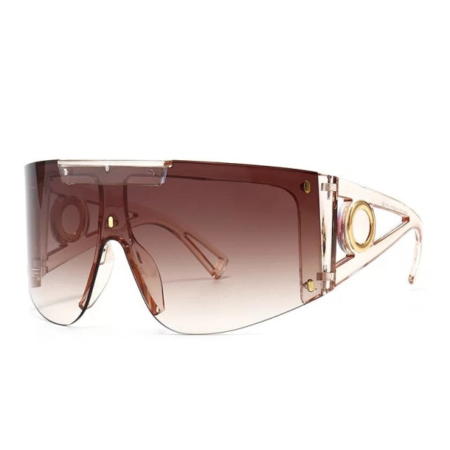 Big Sunglasses Against Wind Sand Box Connected Sunglasses-Sunglasses-Arimonz-Light Tan Double Tan-No glasses box-Arimonz