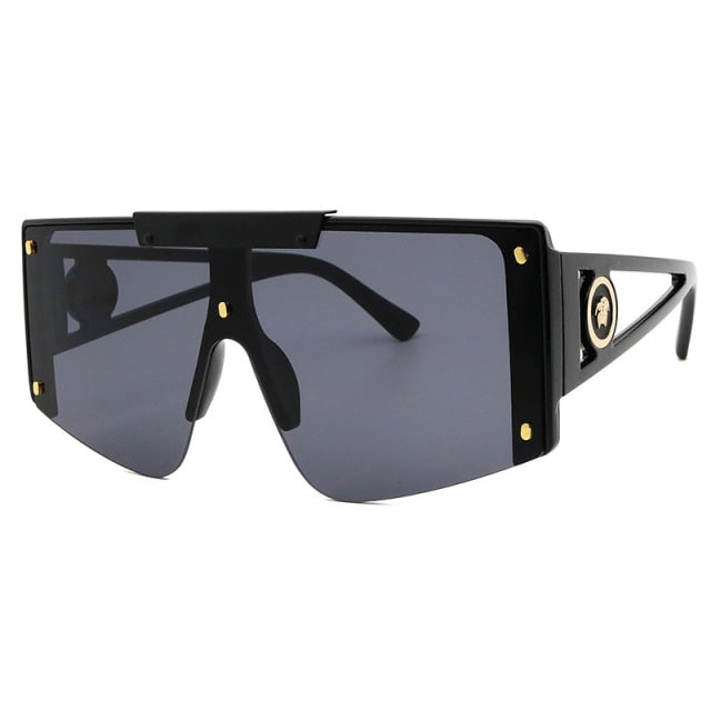 Big Sunglasses Against Wind Sand Box Connected Sunglasses-Sunglasses-Arimonz-Square Black Black Grey-No glasses box-Arimonz