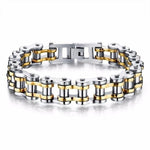 Biker Chain Bracelet Bracelet Link Chain Fashion Bangles Jewelry-Braceletes-Arimonz-Silver Gold-Arimonz