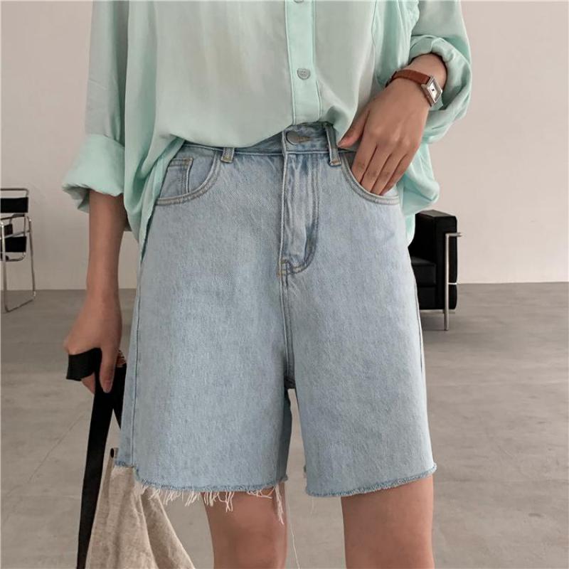 Biker Shorts Women Cotton Denim Shorts Jeans High Waist Cool Shorts-Denim Shorts-Arimonz-Arimonz