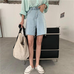 Biker Shorts Women Cotton Denim Shorts Jeans High Waist Cool Shorts-Denim Shorts-Arimonz-Arimonz