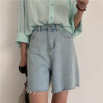 Biker Shorts Women Cotton Denim Shorts Jeans High Waist Cool Shorts-Denim Shorts-Arimonz-Arimonz