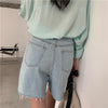 Biker Shorts Women Cotton Denim Shorts Jeans High Waist Cool Shorts-Denim Shorts-Arimonz-Arimonz
