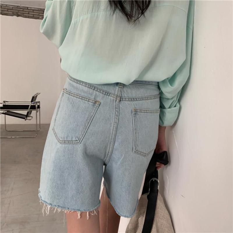 Biker Shorts Women Cotton Denim Shorts Jeans High Waist Cool Shorts-Denim Shorts-Arimonz-Arimonz