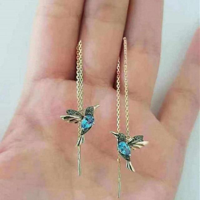 Bird Hanging Earrings for Women Drop Earrings for Women Stylish Jewelry Personality-Earrings-Arimonz-Blue-Arimonz